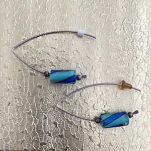 Art glass wired earrings